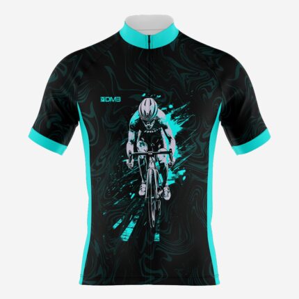 Buy Customized Men’s Aqua Blur Cycling Jersey Online