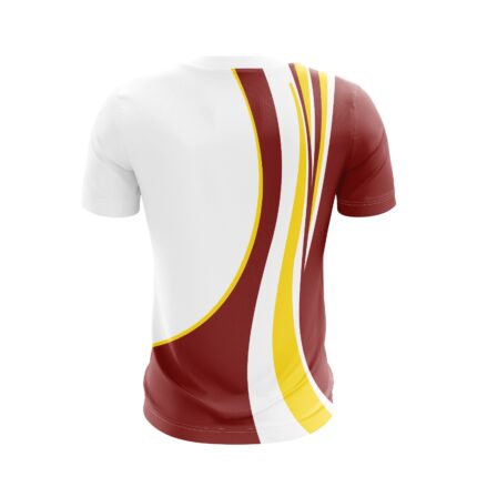 Buy Customized Maroon & Yellow Stripe Men’s Football Jersey Online 1