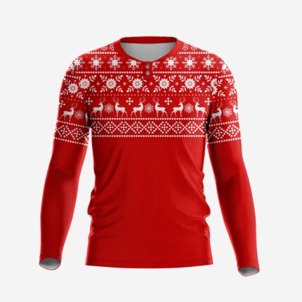 Buy Customized Reindeer Henley T-Shirt Online